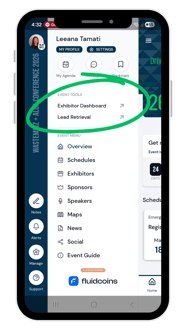 Exhibitor dashboard