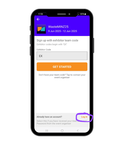 Screenshot login