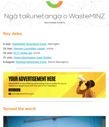 Events newsletter